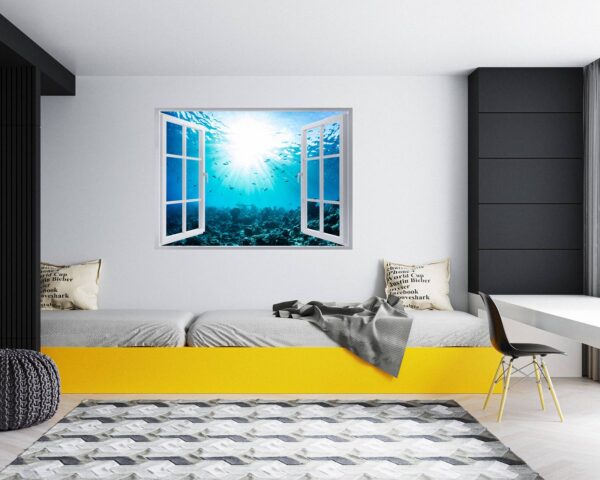 Sunken Treasure Wall Sticker Decal - Underwater Escape Art Mural - Playful Design - Bedroom Wall Décor