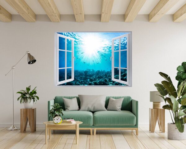 Sunken Treasure Wall Sticker Decal - Underwater Escape Art Mural - Playful Design - Bedroom Wall Décor