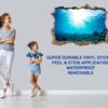 Sunken Treasure Wall Sticker Decal - Underwater Escape Art Mural - Playful Design - Bedroom Wall Décor