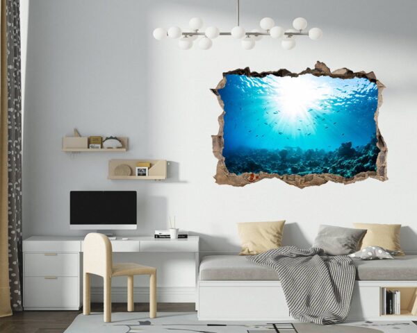 Sunken Treasure Wall Sticker Decal - Underwater Escape Art Mural - Playful Design - Bedroom Wall Décor