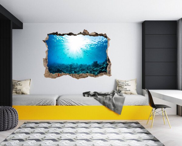 Sunken Treasure Wall Sticker Decal - Underwater Escape Art Mural - Playful Design - Bedroom Wall Décor