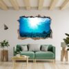 Sunken Treasure Wall Sticker Decal - Underwater Escape Art Mural - Playful Design - Bedroom Wall Décor