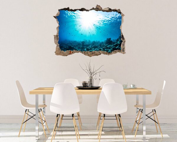 Sunken Treasure Wall Sticker Decal - Underwater Escape Art Mural - Playful Design - Bedroom Wall Décor