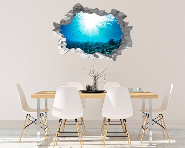 Sunken Treasure Wall Sticker Decal - Underwater Escape Art Mural - Playful Design - Bedroom Wall Décor