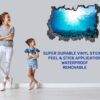 Sunken Treasure Wall Sticker Decal - Underwater Escape Art Mural - Playful Design - Bedroom Wall Décor