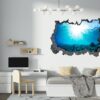 Sunken Treasure Wall Sticker Decal - Underwater Escape Art Mural - Playful Design - Bedroom Wall Décor