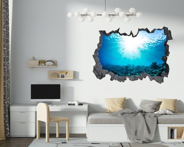 Sunken Treasure Wall Sticker Decal - Underwater Escape Art Mural - Playful Design - Bedroom Wall Décor