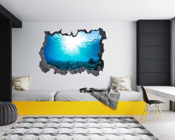 Sunken Treasure Wall Sticker Decal - Underwater Escape Art Mural - Playful Design - Bedroom Wall Décor