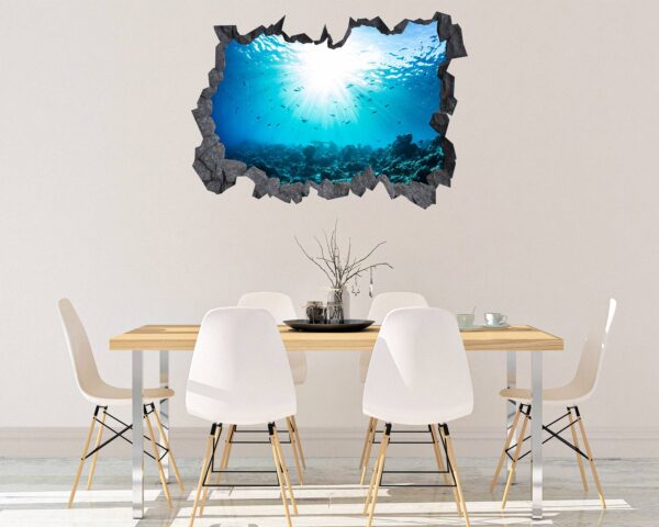 Sunken Treasure Wall Sticker Decal - Underwater Escape Art Mural - Playful Design - Bedroom Wall Décor