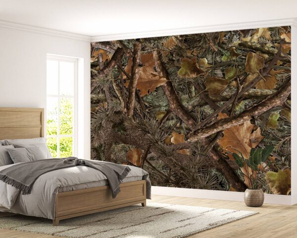 Realistic Forest Camouflage Wallpaper Photo Wall Mural Wall UV Print Decal Wall Art Décor