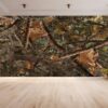 Realistic Forest Camouflage Wallpaper Photo Wall Mural Wall UV Print Decal Wall Art Décor