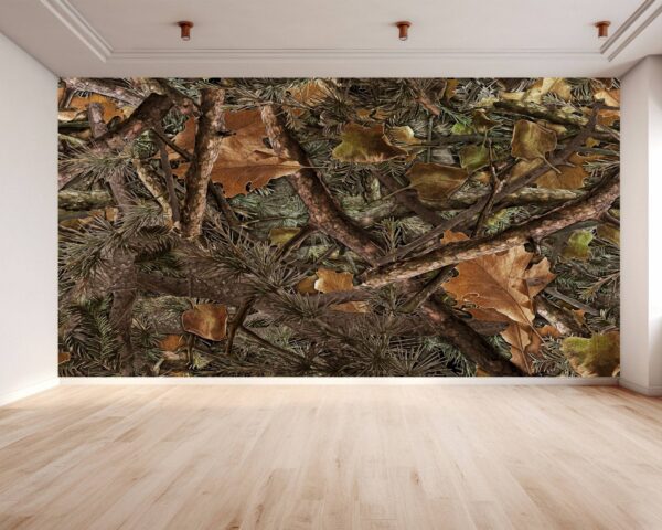 Realistic Forest Camouflage Wallpaper Photo Wall Mural Wall UV Print Decal Wall Art Décor