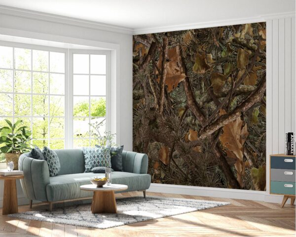 Realistic Forest Camouflage Wallpaper Photo Wall Mural Wall UV Print Decal Wall Art Décor