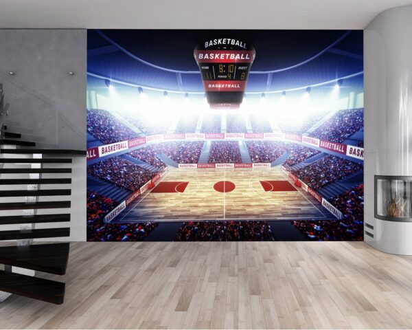 Sport Basketball Area Wallpaper Photo Wall Mural Wall UV Print Decal Wall Art Décor