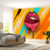 Pop Art Mouth Wallpaper Photo Wall Mural Close-Up