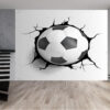 Wall Mural with 3D Ball Design for Game Room or Gym