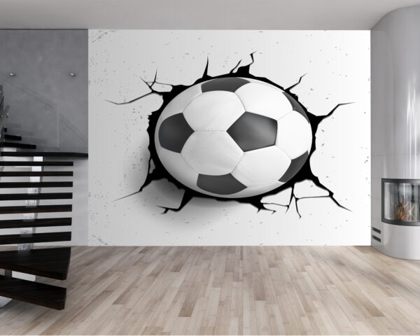 Wall Mural with 3D Ball Design for Game Room or Gym