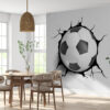 UV Print 3D Ball Wallpaper for Action-Themed Wall Décor