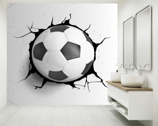 3D Effect Ball Falling Design Wall Mural for Modern Wall Décor