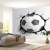 Ball Falling Out of the Wall Wallpaper Photo Wall Mural Close-Up