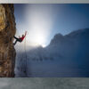 Detailed View of Climbing Scene in Mountain Wall Mural