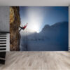 Wall Mural with Mountain Climbing Scene for Office or Gym