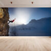 Self-Adhesive Mountain Climbing Wallpaper in Living Room