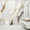 Wall Mural with White Marble Design for Office or Living Room