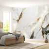 White Marble Self Adhesive Wallpaper Close-Up View