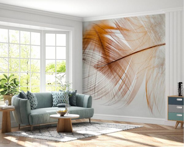 Peel and Stick Feather Wallpaper for Large Wall Décor