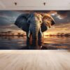 Self-Adhesive Elephant Wallpaper for Large Wall Décor