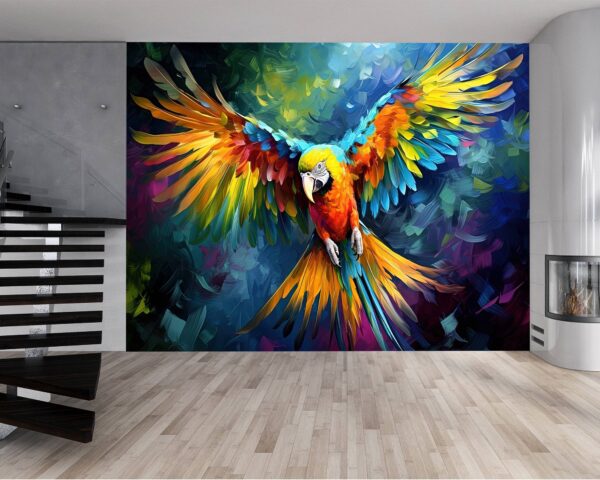 Removable Tropical Parrot Design for Bedrooms