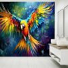 Peel and Stick Parrot Wallpaper for Large Wall Décor