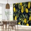 Removable Lemon Fruit Wallpaper in Bedroom