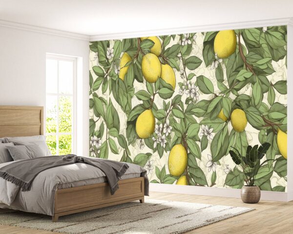 Removable Artistic Lemon Tree Design for Living Rooms