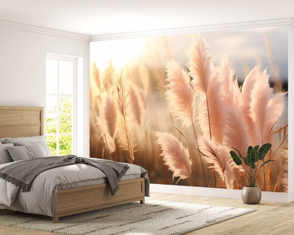 Removable Meadow Design Wallpaper for Living Rooms