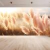 Detailed View of Cortaderia and Dry Grass Vinyl Wallpaper