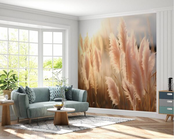 Self-Adhesive Meadow Wallpaper for Large Wall Spaces