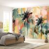 Removable Tropical Leaf Design for Bedrooms