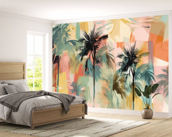 Removable Tropical Leaf Design for Bedrooms