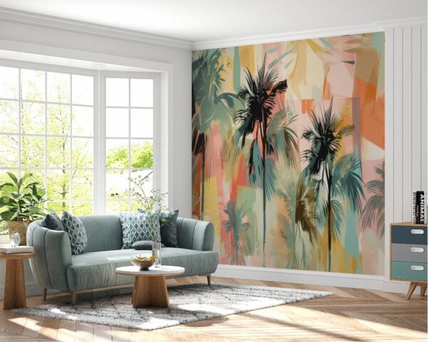 Peel and Stick Palm Tree Wallpaper for Large Wall Spaces