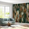 Self-Adhesive Feather Wallpaper for Large Wall Spaces