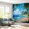 Self-Adhesive Tropical Wallpaper for Large Wall Spaces