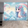 Vinyl Rainbow and Unicorn Design Wallpaper for Wall Décor