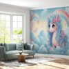 Self-Adhesive Unicorn Rainbow Wallpaper for Large Wall Spaces