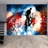 Vinyl BMX Extreme Sport Design Wallpaper for Wall Décor