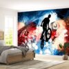 Removable BMX Extreme Sport Wallpaper for Living Rooms