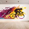 Peel and Stick Bicycle Sport Wallpaper for Large Wall Décor