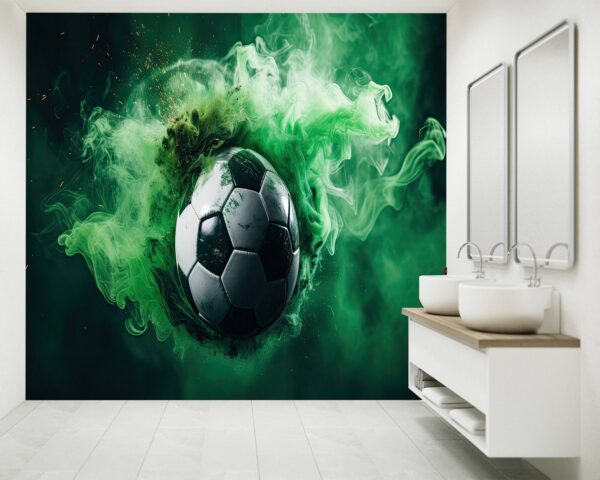 Soccer Ball Match Sport Self-Adhesive Wallpaper Close-Up