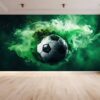 Detailed View of Soccer Match Vinyl Wallpaper